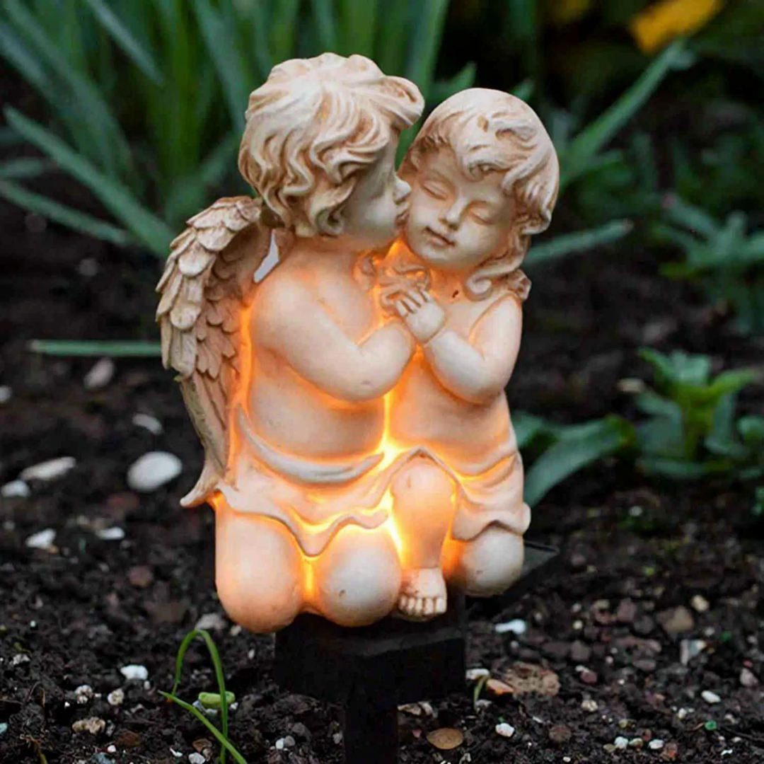 Solar-Powered Angel Figurine Stake Light -  Seraphelle