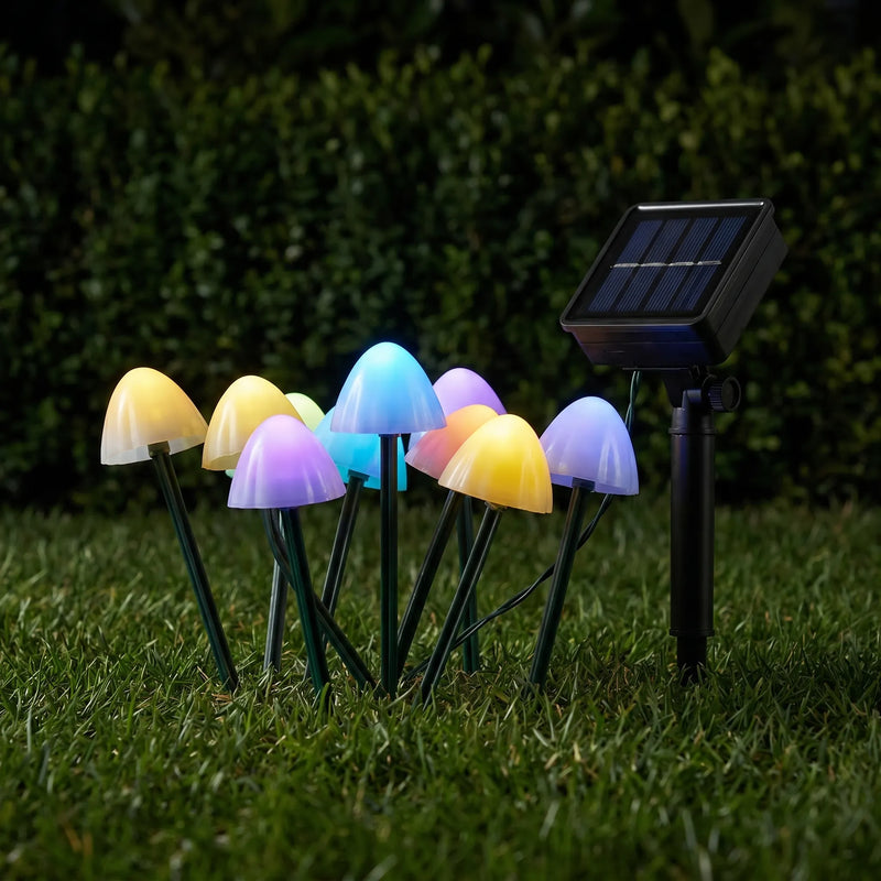 Solar-Powered Mushroom String Lights -  Glowcap
