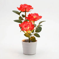 Solar-Powered Rose Lantern In A Pot -  Rosalume