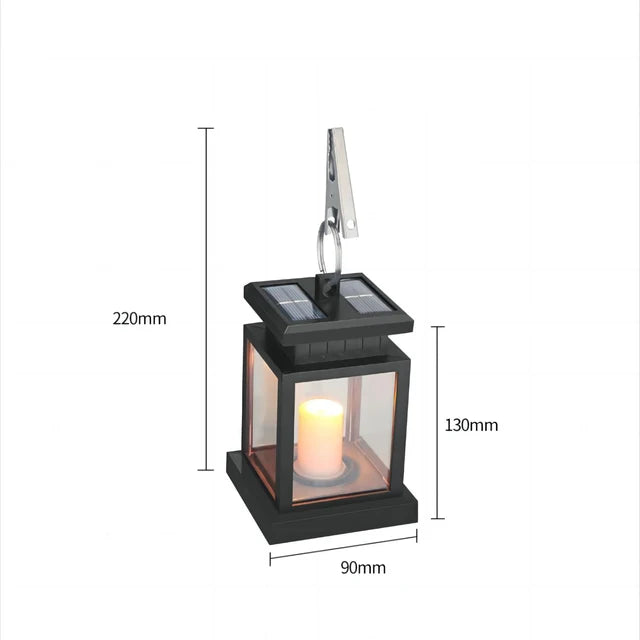 Solar LED Candle Lantern With Flickering Effect -  Glowtern