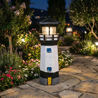 Solar LED Lighthouse Garden Ornament -  Beaconara