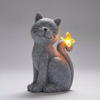 Solar Powered Garden Statue -  Glimmerpaws