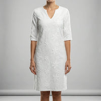 Sommerkleid Mit V-Ausschnitt Und Lockerem Schnitt - Ilayda