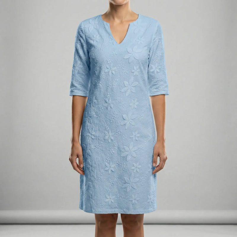 Sommerkleid Mit V-Ausschnitt Und Lockerem Schnitt - Ilayda