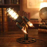 Steampunk Rocket Table Lamp - Aetherock