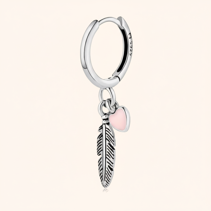 Sterling Silber Creolen - FeatherHeart 
