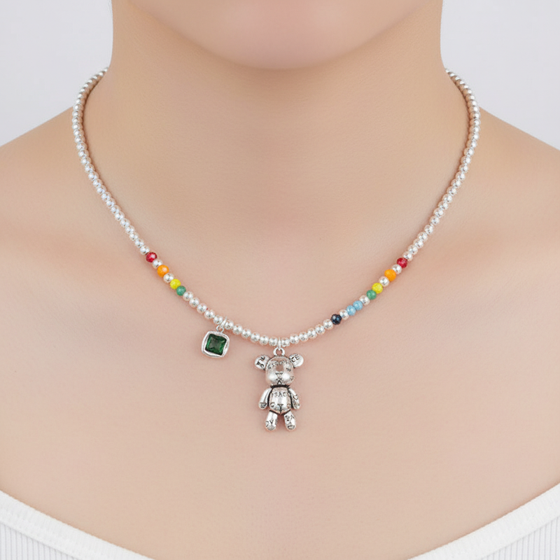 Sterlingsilber Kette - BearCharm 