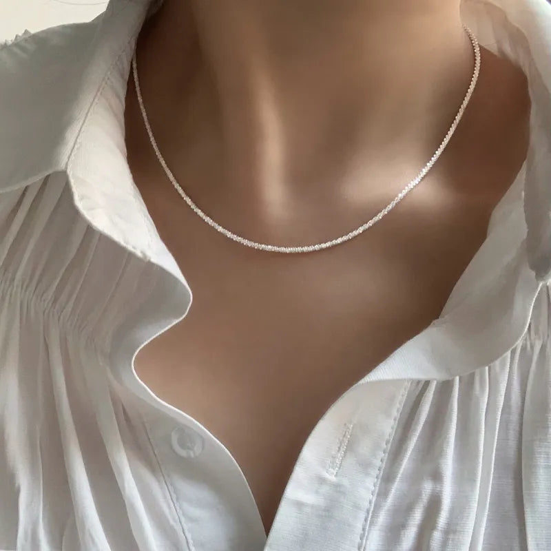 Sterlingsilber Kettenhalskette - SparkleChain 