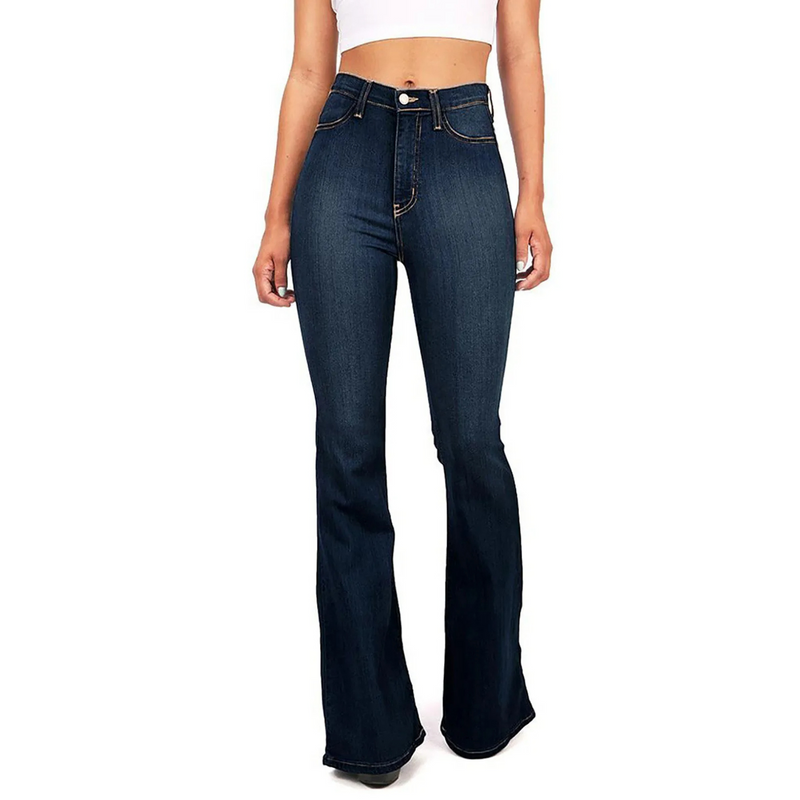 Stretchy Wide-Leg Women's Trousers - Heather