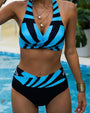 Striped Halterneck Bikini Set - Darla
