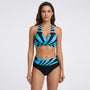 Striped Halterneck Bikini Set - Darla