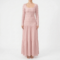 Strukturiertes Maxi-Strickkleid Mit Stufenrock - Rachael