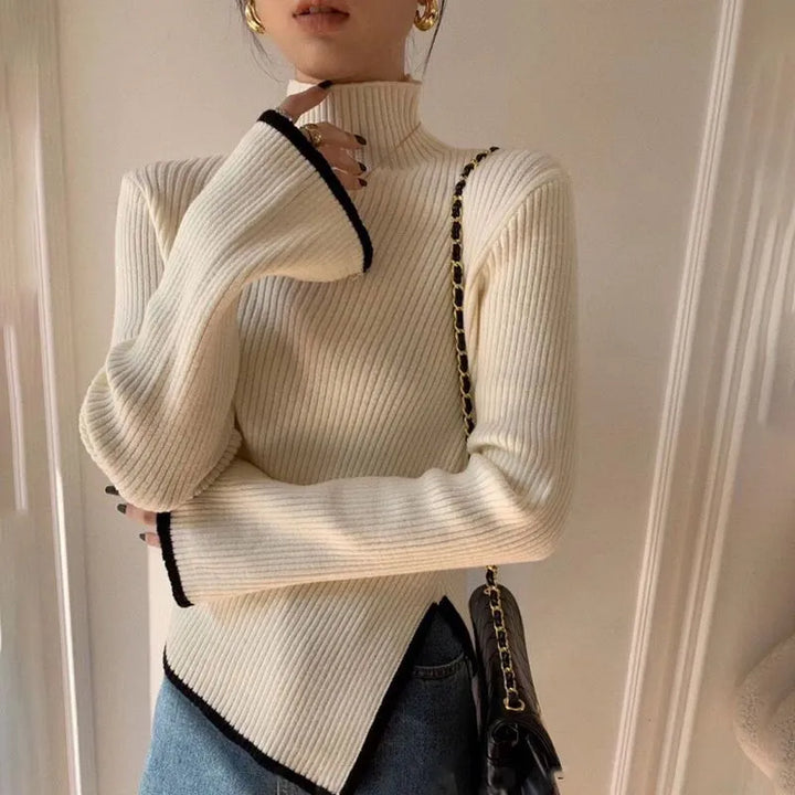 Damenpullover mit hohem Kragen – Selina