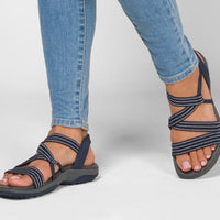 Supportive Strappy Flat Sandal - Elizabeth
