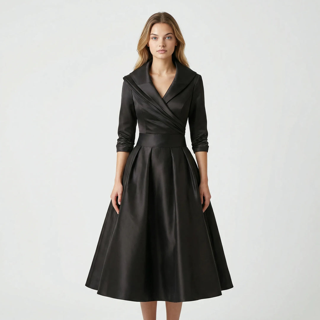 Tailliertes Midi Kleid - Emilie