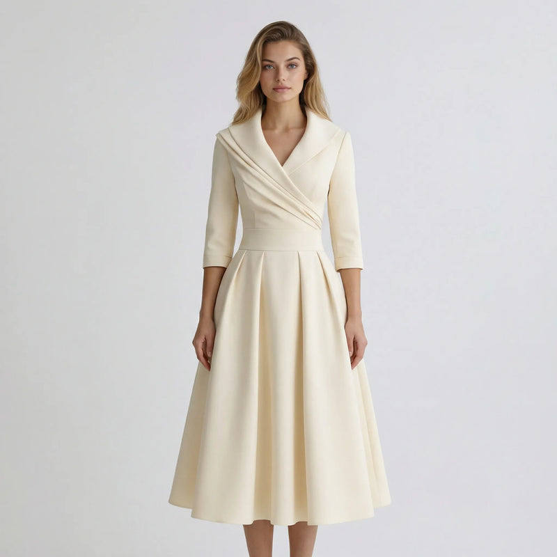 Tailliertes Midi Kleid - Emilie