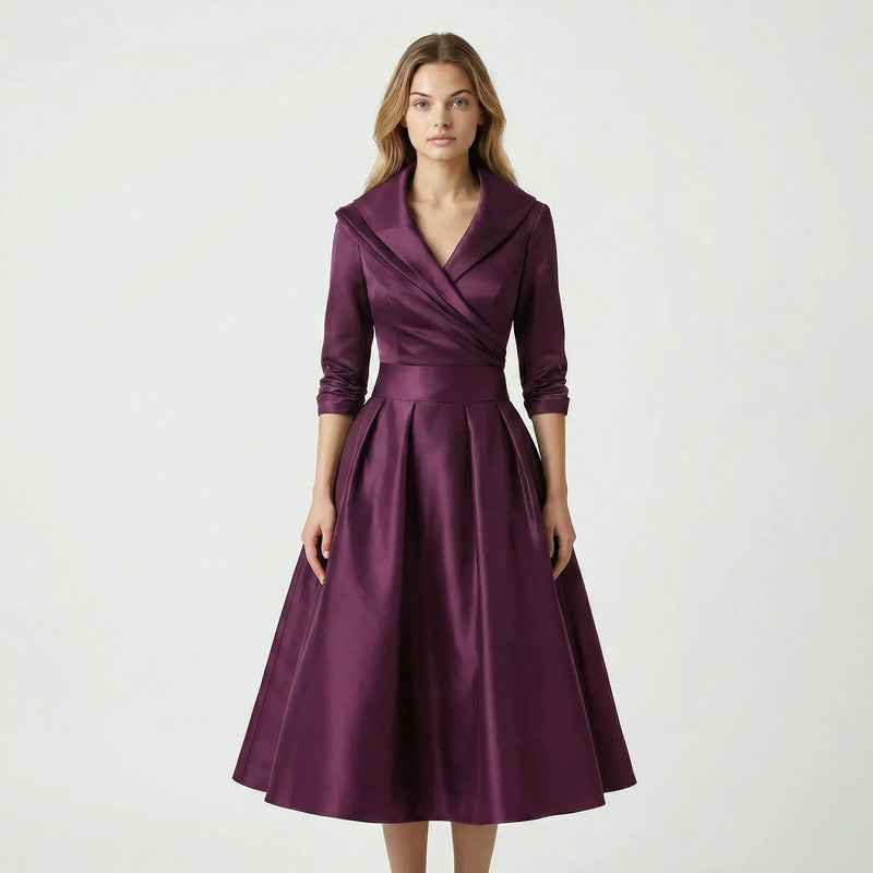 Tailliertes Midi Kleid - Emilie