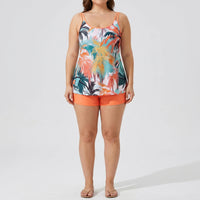 Tankini Große Größen Mit Tropen-Print - Lucy