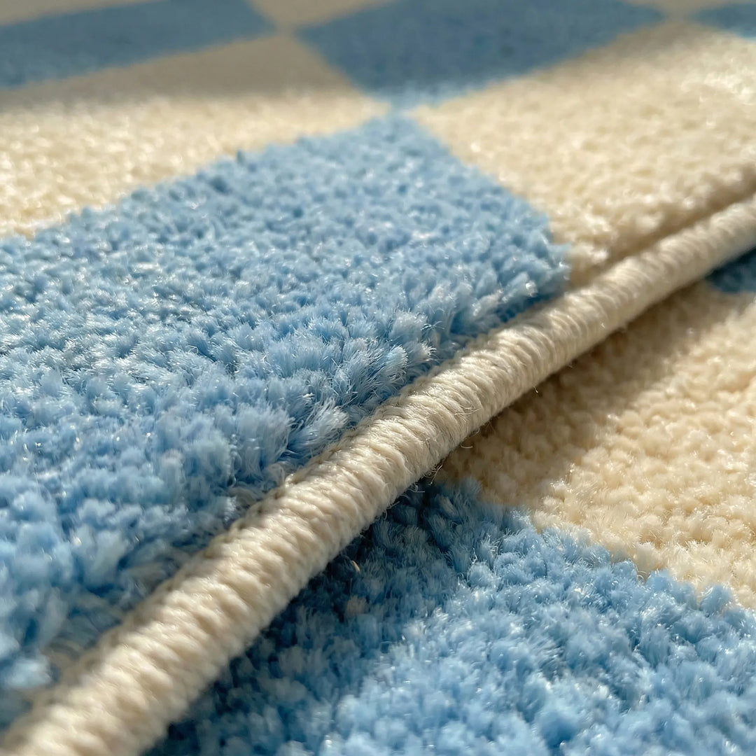 Teppich Mit Wellen-Karo - PastelWave