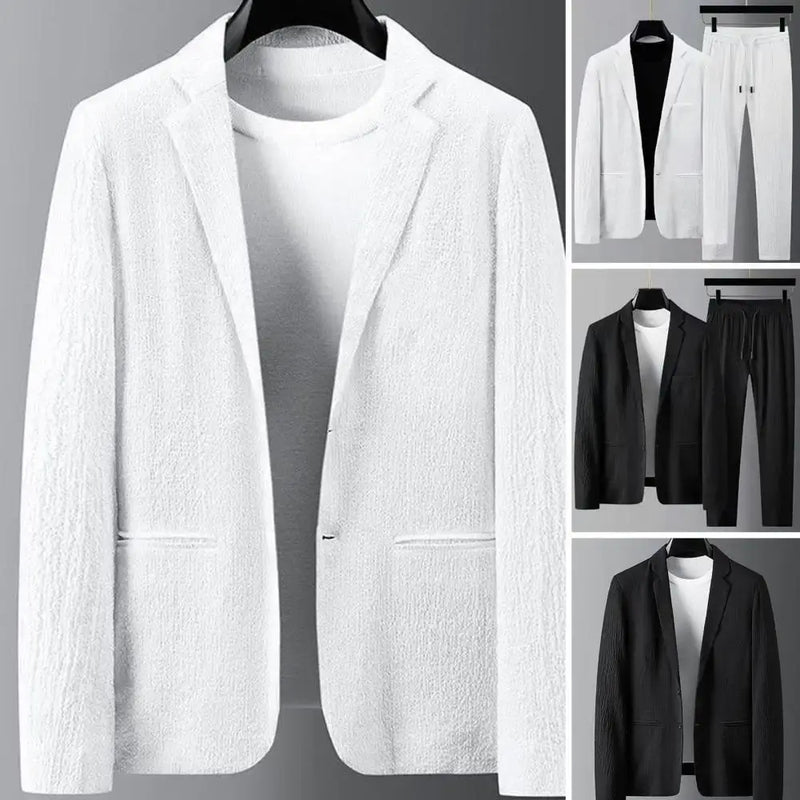 Textured Blazer And Trouser Two-Piece Set - Harvey