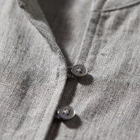 Three-Quarter Sleeve Mandarin Collar Blouse - Jeanette