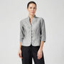 Three-Quarter Sleeve Mandarin Collar Blouse - Jeanette