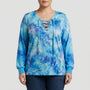 Tie-Dye Langarmshirt Damen In Großen Größen - Doreen