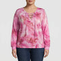 Tie-Dye Langarmshirt Damen In Großen Größen - Doreen
