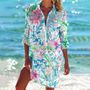 Tie-Dye Print Shirt Dress - Vanessa