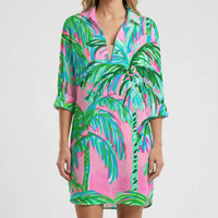 Tie-Dye Print Shirt Dress - Vanessa