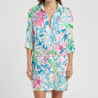 Tie-Dye Print Shirt Dress - Vanessa