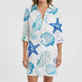 Tie-Dye Print Shirt Dress - Vanessa