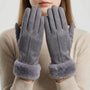 Touchscreen-Taugliche Winterhandschuhe Mit Plüschrand - Jodi