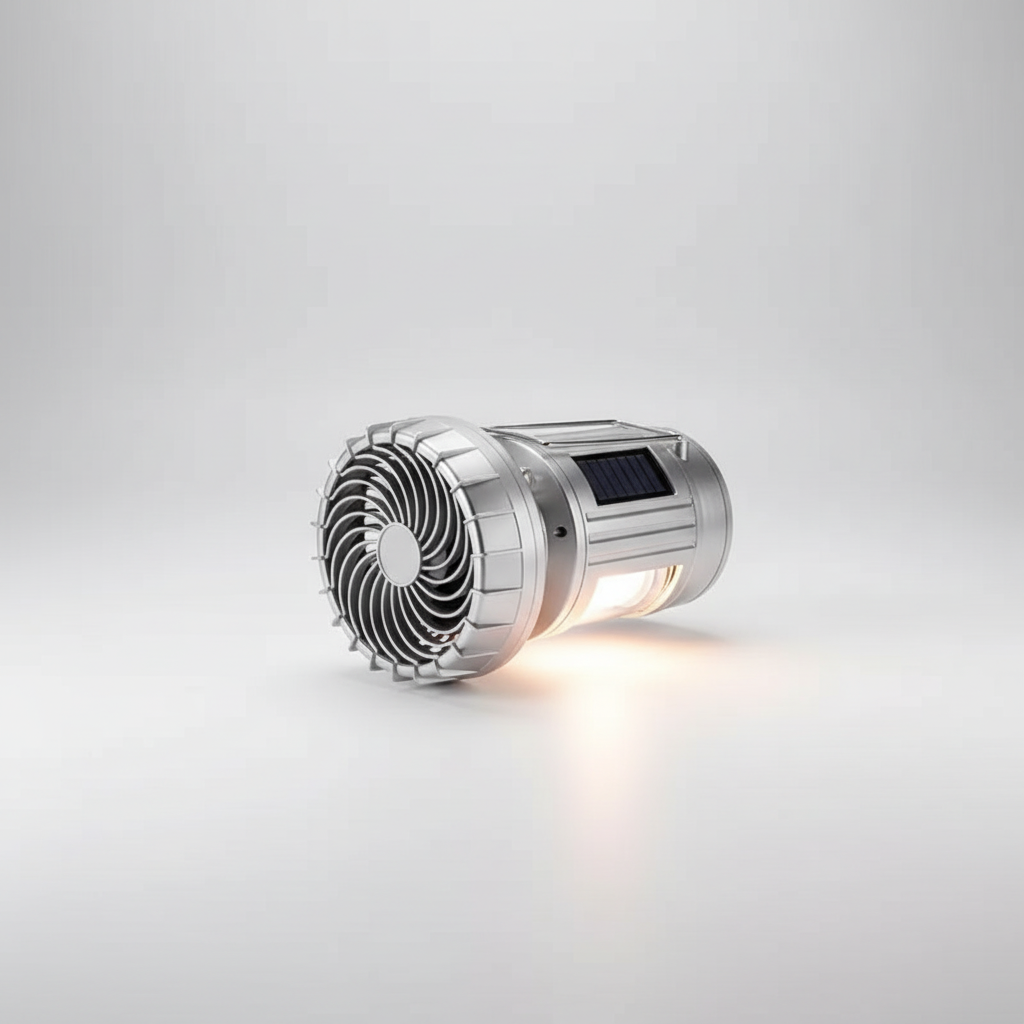 Tragbarer Solarventilator Mit Licht - AventroLight
