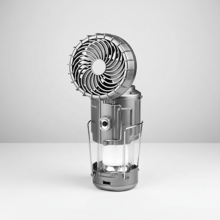 Tragbarer Solarventilator Mit Licht - AventroLight