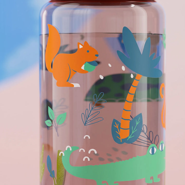 Transparente Trinkflasche Kinder Mit Print - Zydro