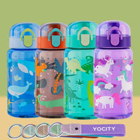 Transparente Trinkflasche Kinder Mit Print - Zydro
