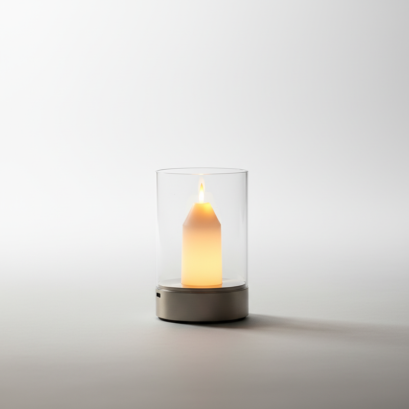 Transparenter LED Kerzenzylinder - HandGlim
