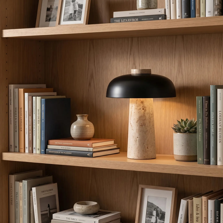 Travertine Stone Base Table Lamp -  Traventis