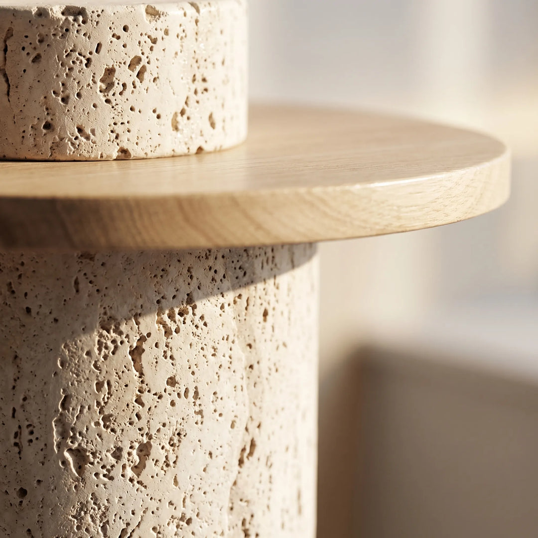 Travertine Stone Pendant Ceiling Light -  Travona