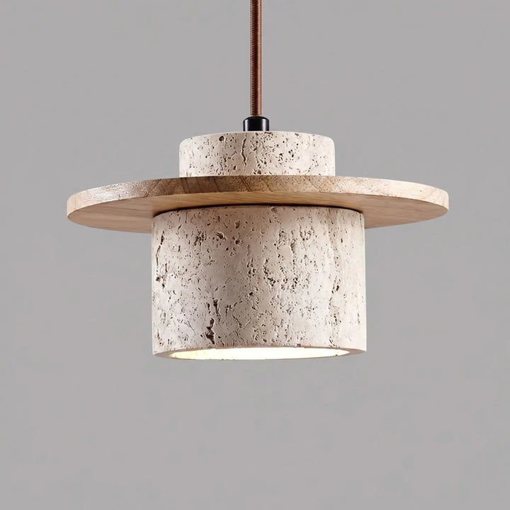 Travertine Stone Pendant Ceiling Light -  Travona
