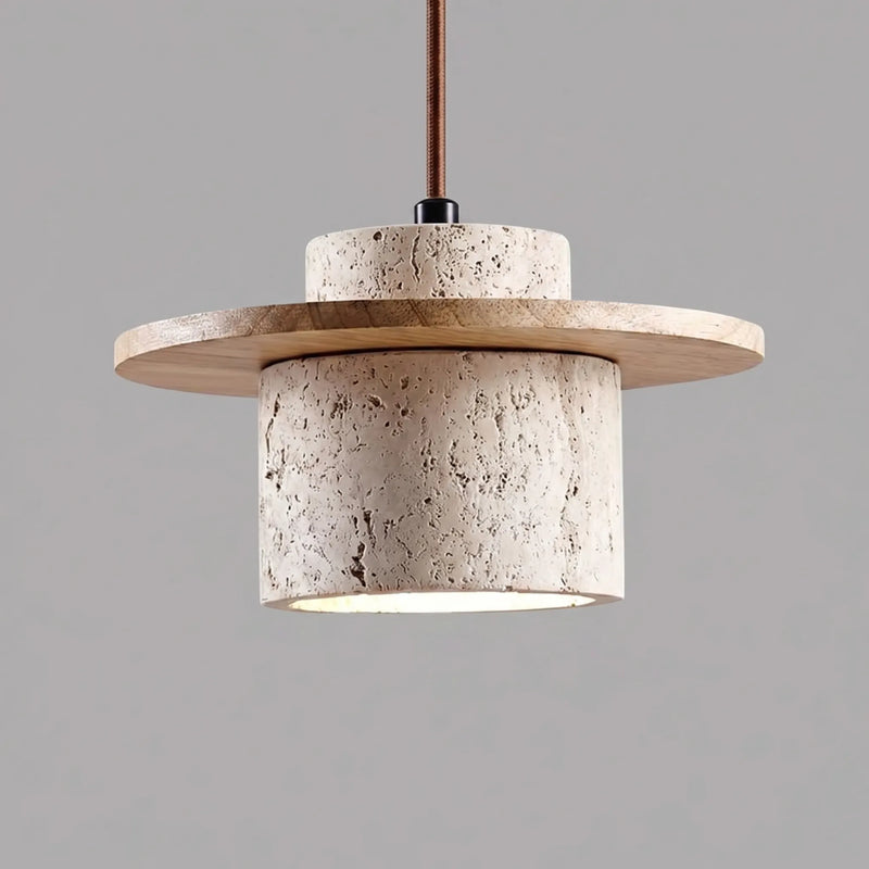 Travertine Stone Pendant Ceiling Light -  Travona