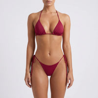 Triangle Top String Bikini Set - Tracy