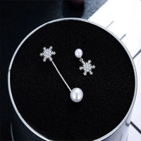 Tropfenohrringe Mit Schneeflocken - SnowflakeShine 