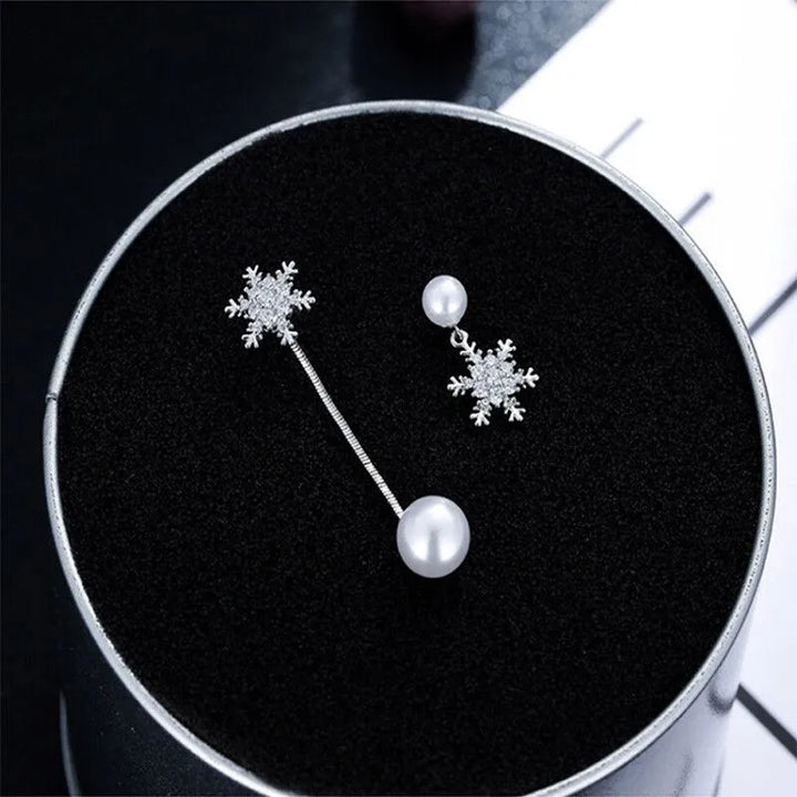 Tropfenohrringe Mit Schneeflocken - SnowflakeShine 