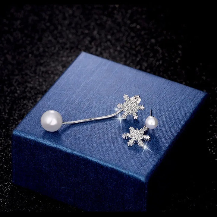 Tropfenohrringe Mit Schneeflocken - SnowflakeShine 
