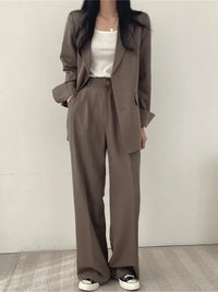 Two-Piece Blazer And Wide-Leg Trouser Set - Margie
