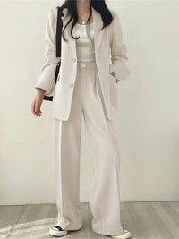 Two-Piece Blazer And Wide-Leg Trouser Set - Margie