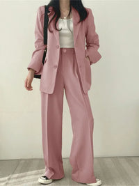 Two-Piece Blazer And Wide-Leg Trouser Set - Margie