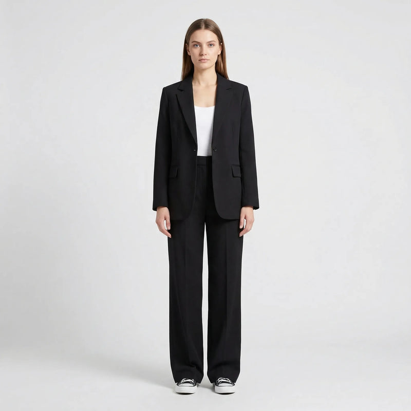 Two-Piece Blazer And Wide-Leg Trouser Set - Margie
